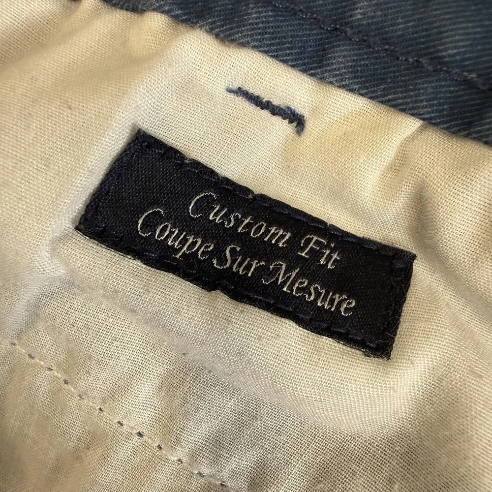 Tommy Hilfiger Shorts Mens 42 Blue Chino Custom Fit Flat Front Cotton Casual